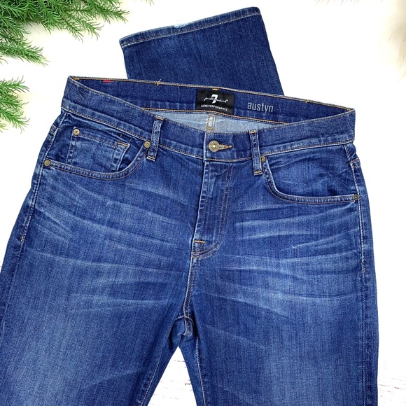 👖|•7FAM•| Luxe Performance Austyn Relaxed Straight Jeans 33x34👖 - Picture 5 of 10